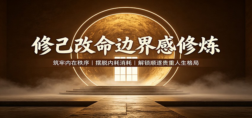 修己改命边界感修炼:筑牢内在秩序,摆脱内耗消耗,解锁顺遂贵重人生格局-旺仔资源库
