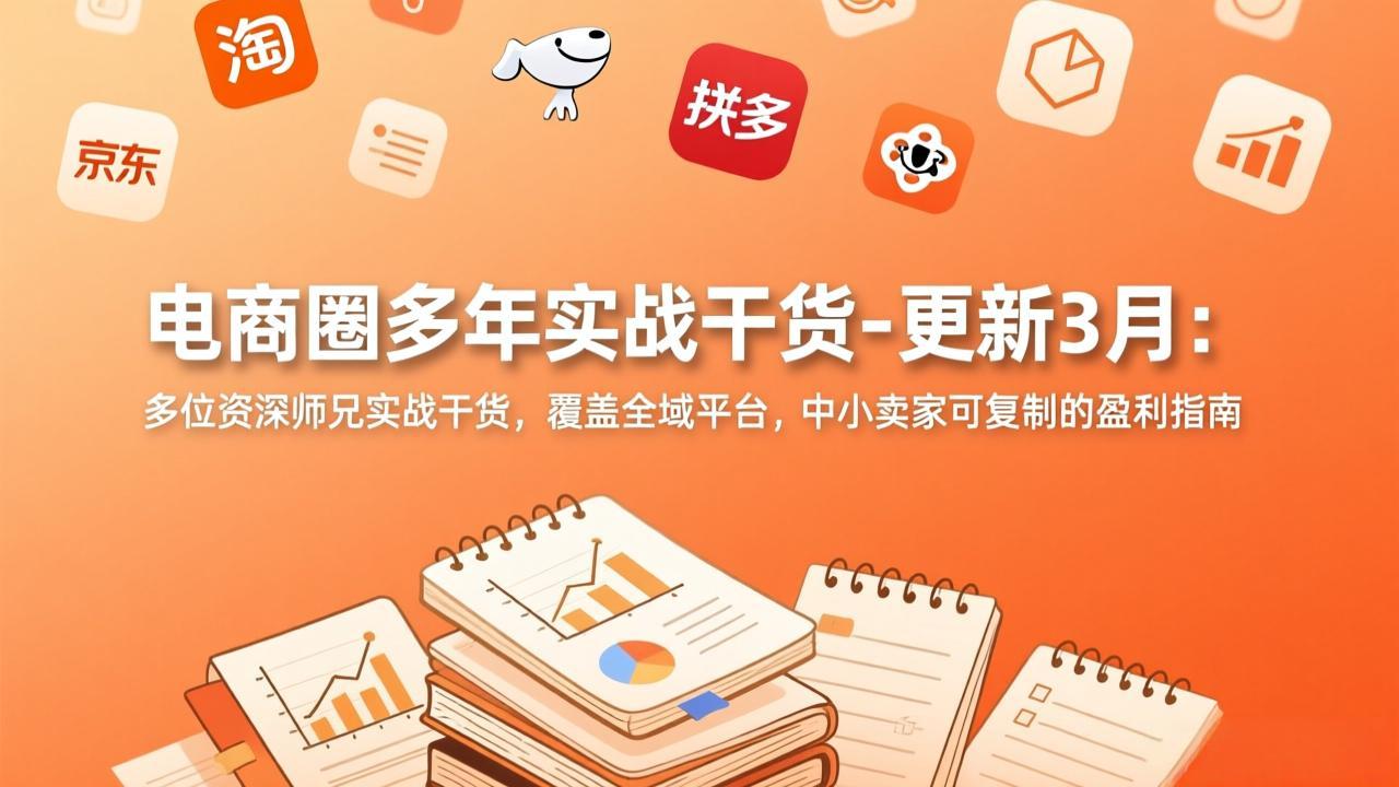 电商圈多年实战干货-更新3月：多位资深师兄实战干货，覆盖全域平台，中小卖家可复制的盈利指南-旺仔资源库