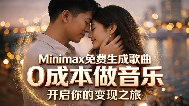 Minimax免费生成歌曲实测！0成本做音乐，说唱流行Lofi一键生成-旺仔资源库