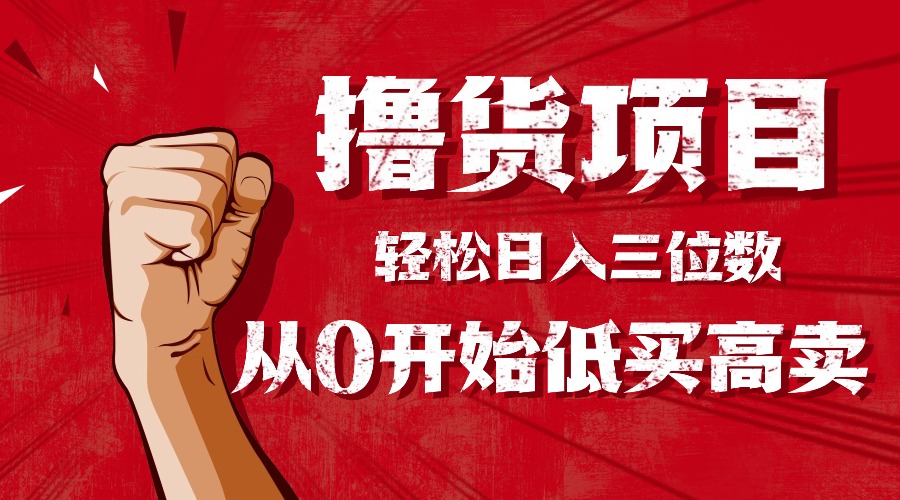 手把手教你撸货，从0开始低买高卖，小白轻松实现日入三位数!!!-旺仔资源库