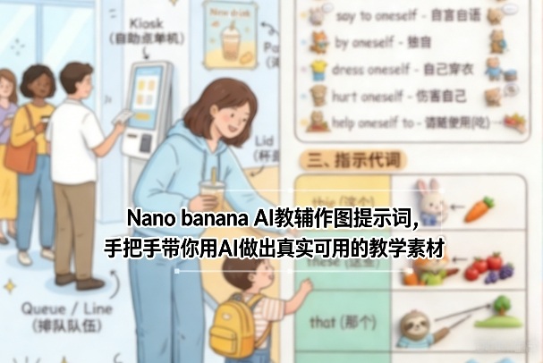Nano banana AI教辅作图提示词，手把手带你用AI做出真实可用的教学素材-旺仔资源库