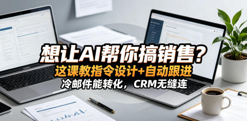 想让AI帮你搞销售？这课教指令设计+自动跟进，冷邮件能转化，CRM无缝连！【原创双语字幕】-旺仔资源库