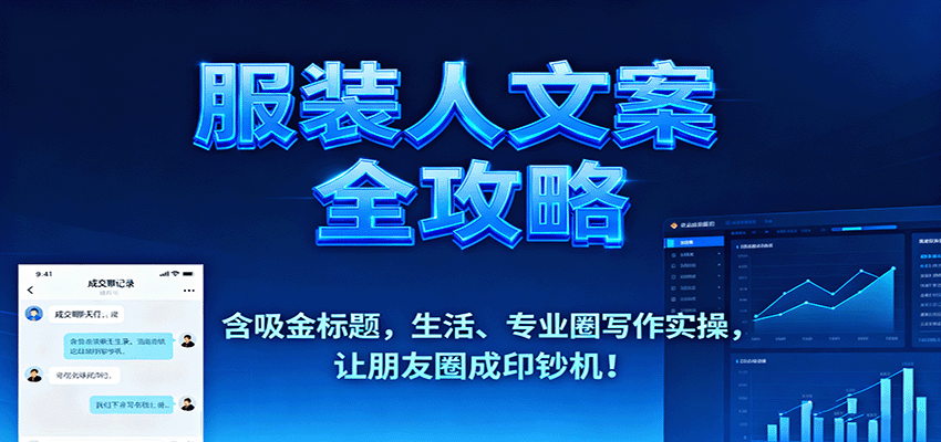 服装人文案全攻略，含吸金标题，生活、专业圈写作实操，让朋友圈成印钞机！-旺仔资源库