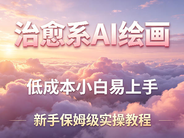 治愈系AI绘画提示词项目，低成本小白易上手，每天10分钟，新手保姆级实操教程-旺仔资源库