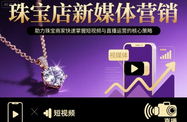 珠宝店新媒体营销，助力珠宝商家快速掌握短视频与直播运营的核心策略-旺仔资源库