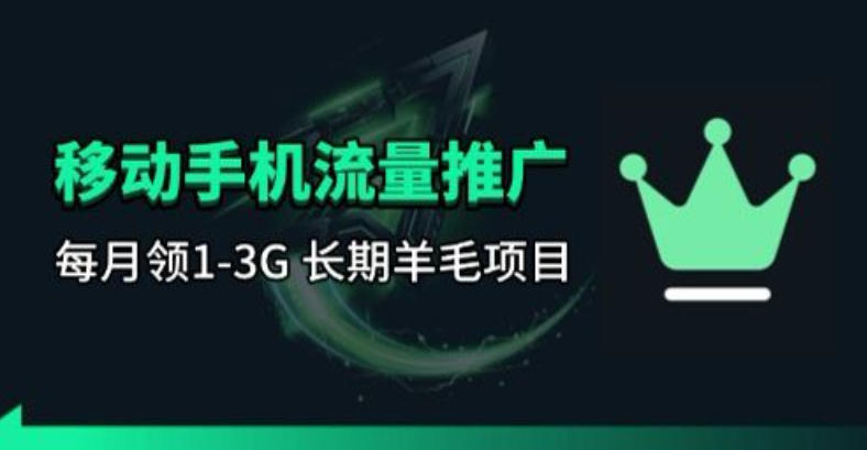 手机流量领取推广_每月一轮，刚需类的长期项目-旺仔资源库