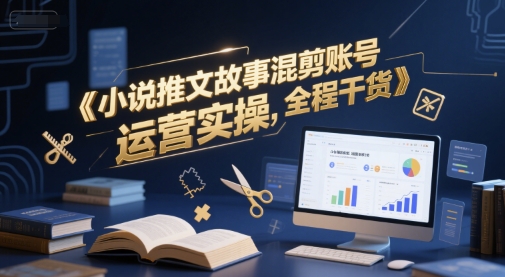 小说推文故事混剪账号运营实操，全程干货-旺仔资源库