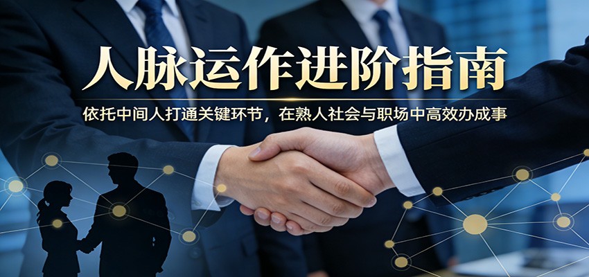 付费文章:人脉运作进阶指南,依托中间人打通关键环节,在熟人社会与职场中高效办成事-旺仔资源库