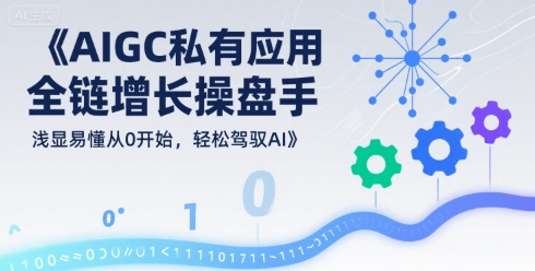 AIGC私有化应用全链增长操盘手，浅显易懂从0开始，轻松驾驭AI-旺仔资源库