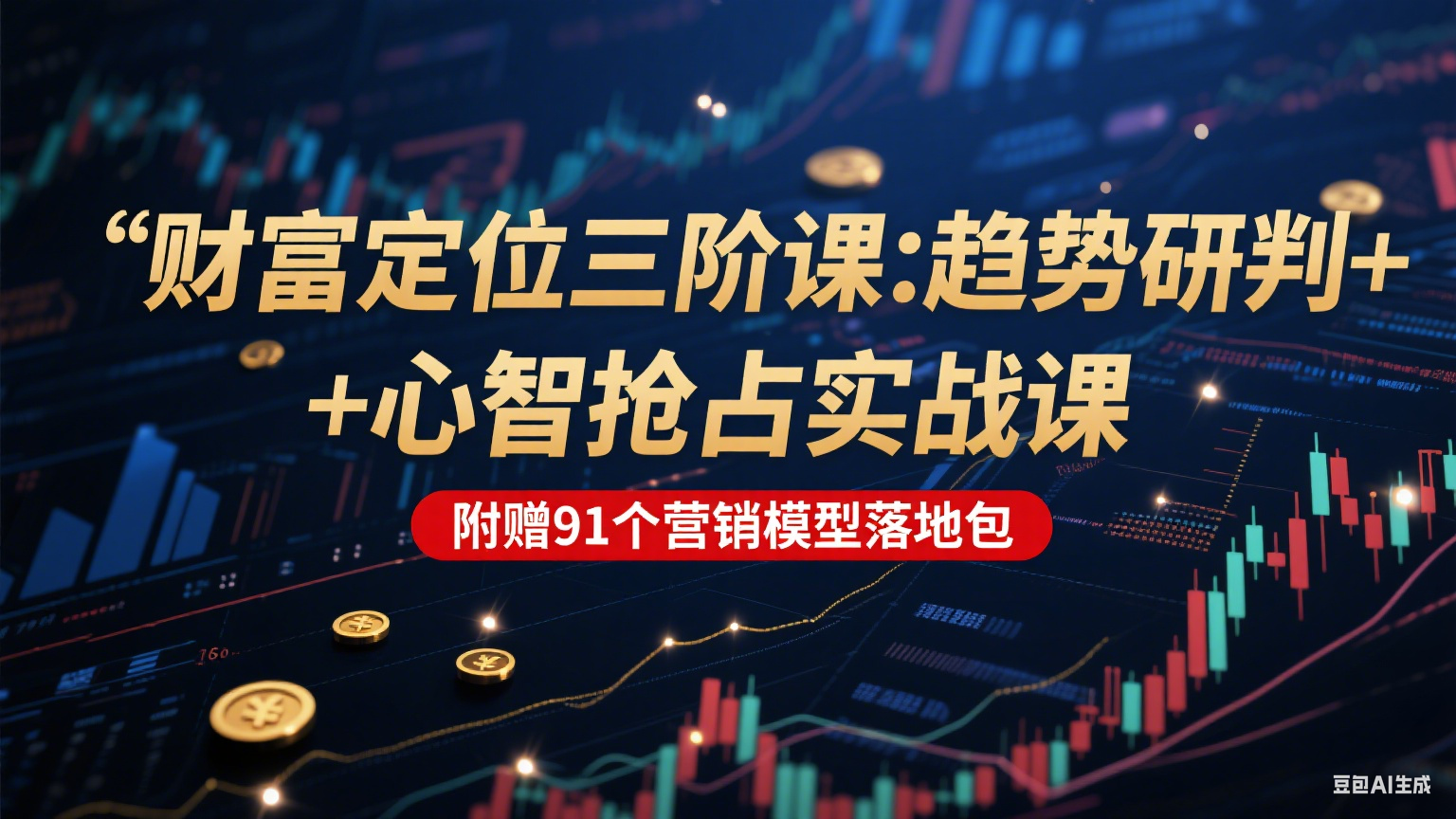 财富定位三阶：趋势研判 + 心智抢占实战课，附赠91个营销模型落地包-旺仔资源库