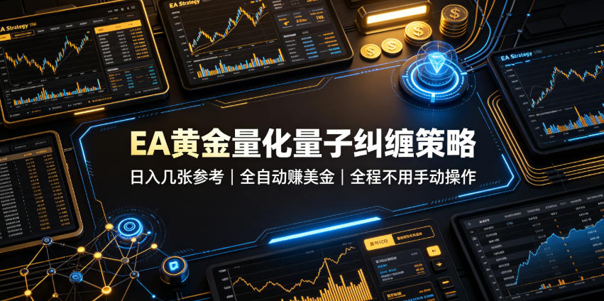 EA黄金量化量子纠缠策略,日入几张,全自动賺美金,全程不用手动操作!【揭秘】-旺仔资源库