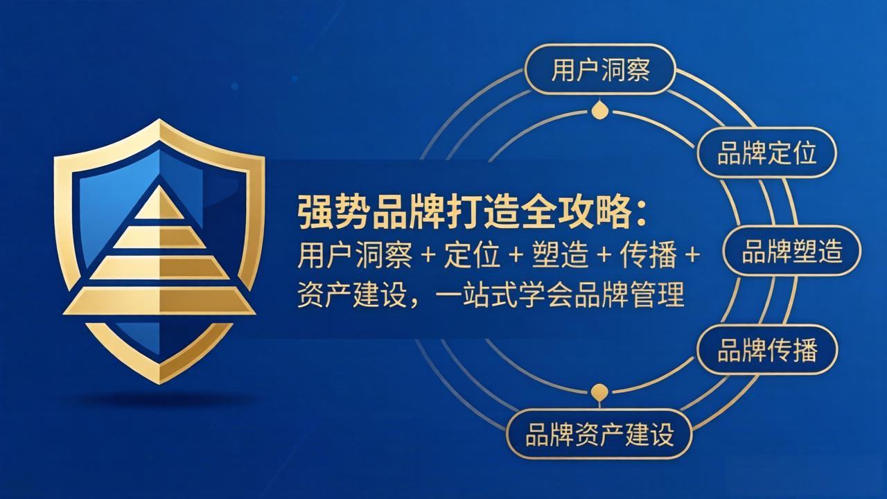 强势品牌打造全攻略：用户洞察 + 定位 + 塑造 + 传播 + 资产建设，一站式学会品牌管理-旺仔资源库