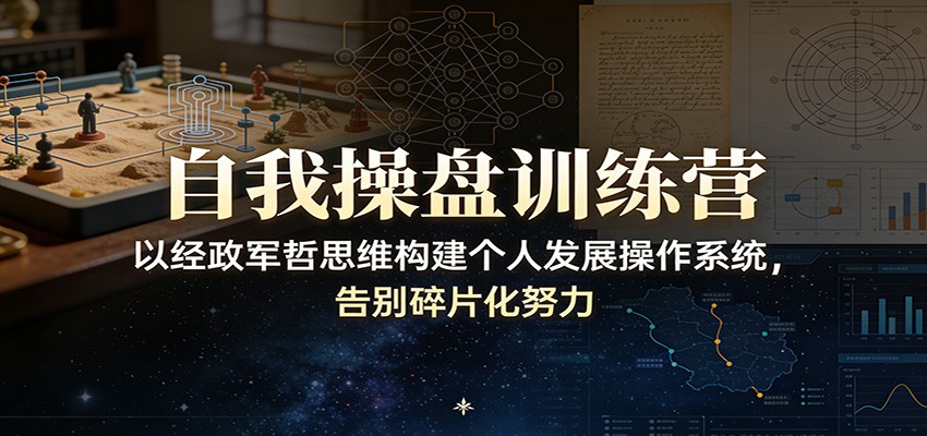 自我操盘训练营：以经政军哲思维构建个人发展操作系统，告别碎片化努力-旺仔资源库