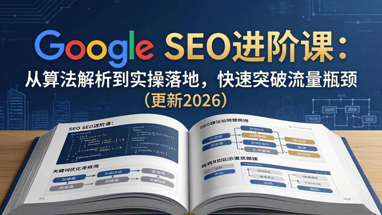 Google SEO进阶课:从算法解析到实操落地,快速突破流量瓶颈(更新2026-旺仔资源库