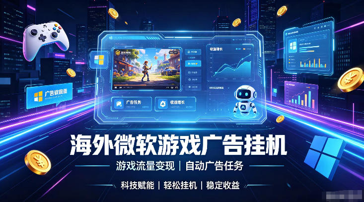 海外游戏广告自动挂G，轻资产海外副业风口，单设备稳定产出500+【揭秘】-旺仔资源库
