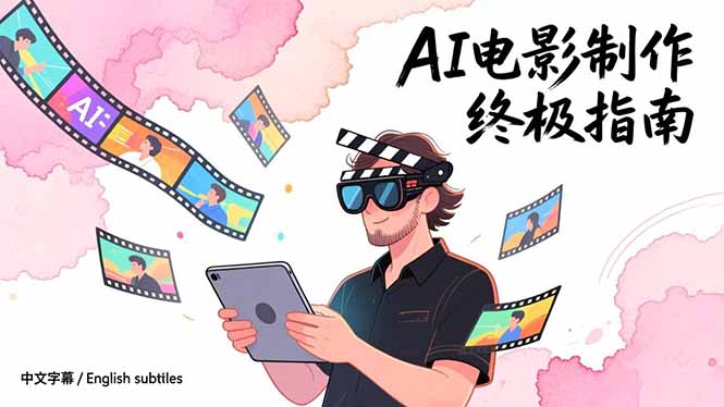 AI电影制作终极指南：从创意到成片，系统掌握智能影视全流程实战课(中英字幕-旺仔资源库