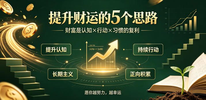 付费文章：提升财运的5个思路——财富是认知x行动x习惯的复利，愿你越努力，越幸运-旺仔资源库