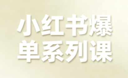 小红书爆单系列课，聚焦小红书电商全链路增长-旺仔资源库