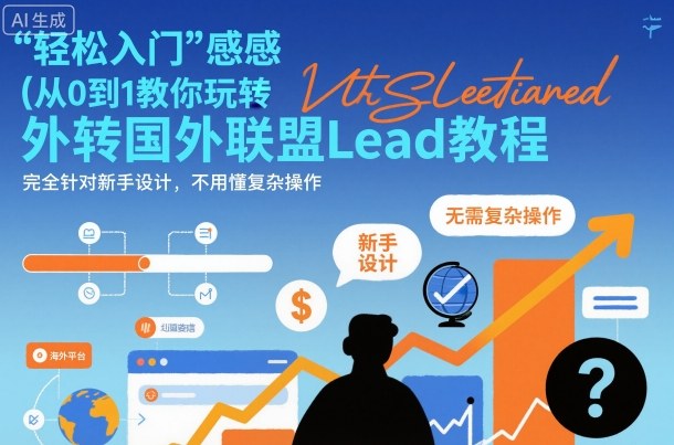 国外联盟賺美刀项目，从0到1教你玩转国外联盟Lead教程，纯新手可操作性100%-旺仔资源库