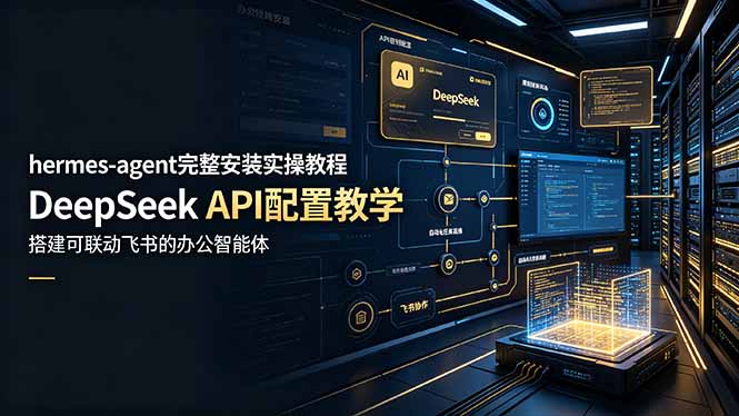 hermes-agent完整安装实操教程，DeepSeek API配置教学，搭建可联动飞书的办公智能体-旺仔资源库