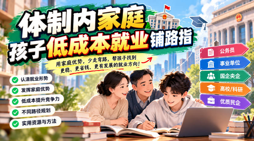 某公众号付费文章：体制内家庭，孩子低成本就业铺路指-旺仔资源库
