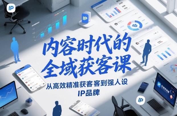 内容时代的全域获客课，从高效精准获客到强人设IP品牌-旺仔资源库