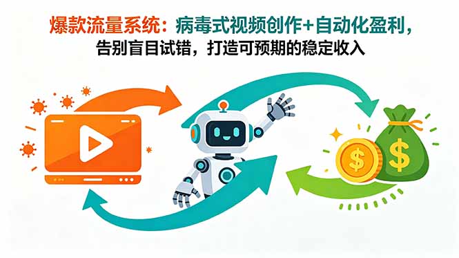 爆款流量系统:病毒式视频创作+自动化盈利,告别盲目试错,打造可预期的稳定收入-旺仔资源库