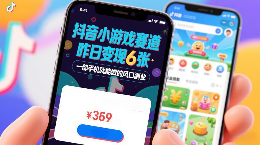 抖音小游戏赛道，昨日变现600+，零基础一部手机就能做的风口副业【揭秘】-旺仔资源库