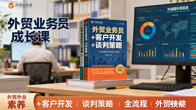 外贸业务员成长课：职业素养+客户开发+谈判策略、掌握全流程外贸技能-旺仔资源库