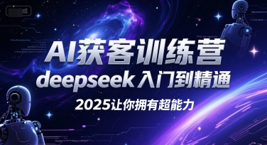 AI获客训练营，deepseek入门到精通，2025让你拥有超能力-旺仔资源库