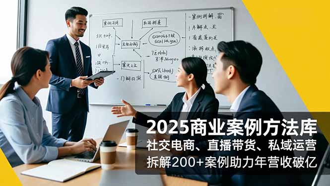 2025商业案例方法库，社交电商、直播带货、私域运营，拆解200+案例助力年营收破亿-旺仔资源库