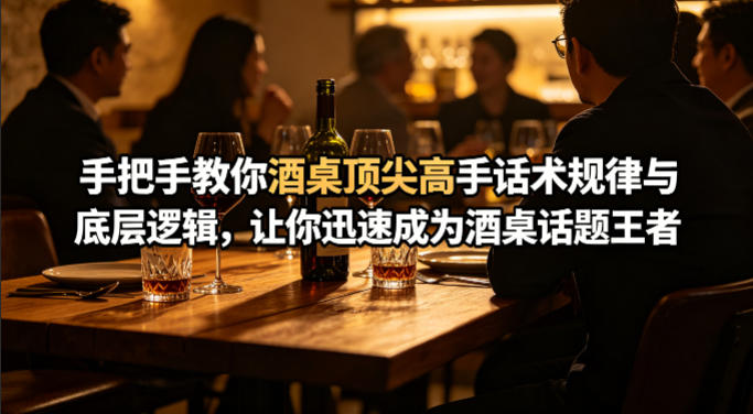付费文章：手把手教你酒桌顶尖高手话术规律与底层逻辑，让你迅速成为酒桌话题王者(二十年全网独家经验分享)-旺仔资源库