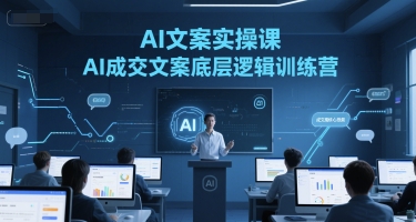 AI文案实操课，AI成交文案底层逻辑训练营-旺仔资源库