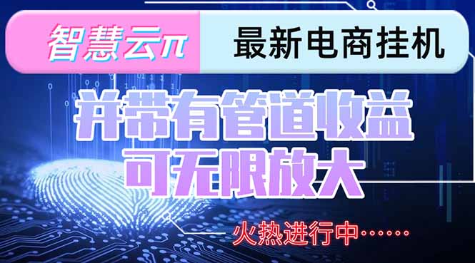 智慧云π电脑挂机单机每天收益300—500+ 并带有团队管道收益 可无限放大-旺仔资源库