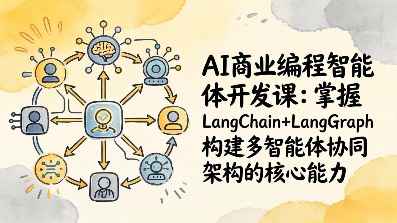 AI商业编程智能体开发课：掌握LangChain+LangGraph构建多智能体协同架构的核心能力-旺仔资源库