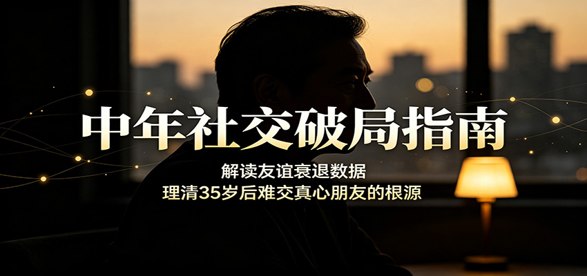 中年社交破局指南:解读友谊衰退数据,理清35岁后难交真心朋友的根源-旺仔资源库
