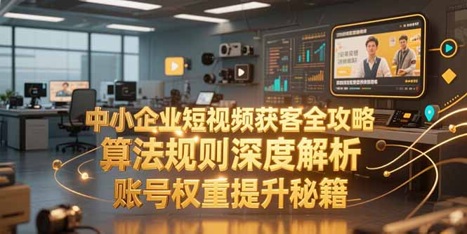 中小企业短视频获客全攻略，算法规则深度解析，账号权重提升秘籍-旺仔资源库