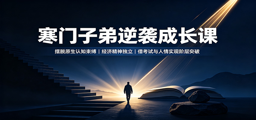 寒门子弟逆袭成长课：摆脱原生认知束缚，经济精神独立，借考试与人情实现阶层突破-旺仔资源库