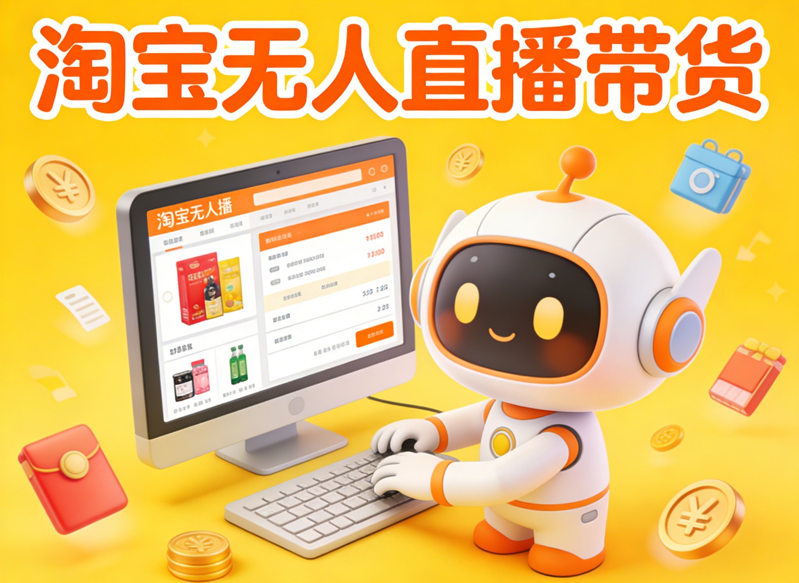 淘宝无人直播带货，24小时自动卖货，月佣金1W+，不违规不封号，不用露脸-旺仔资源库