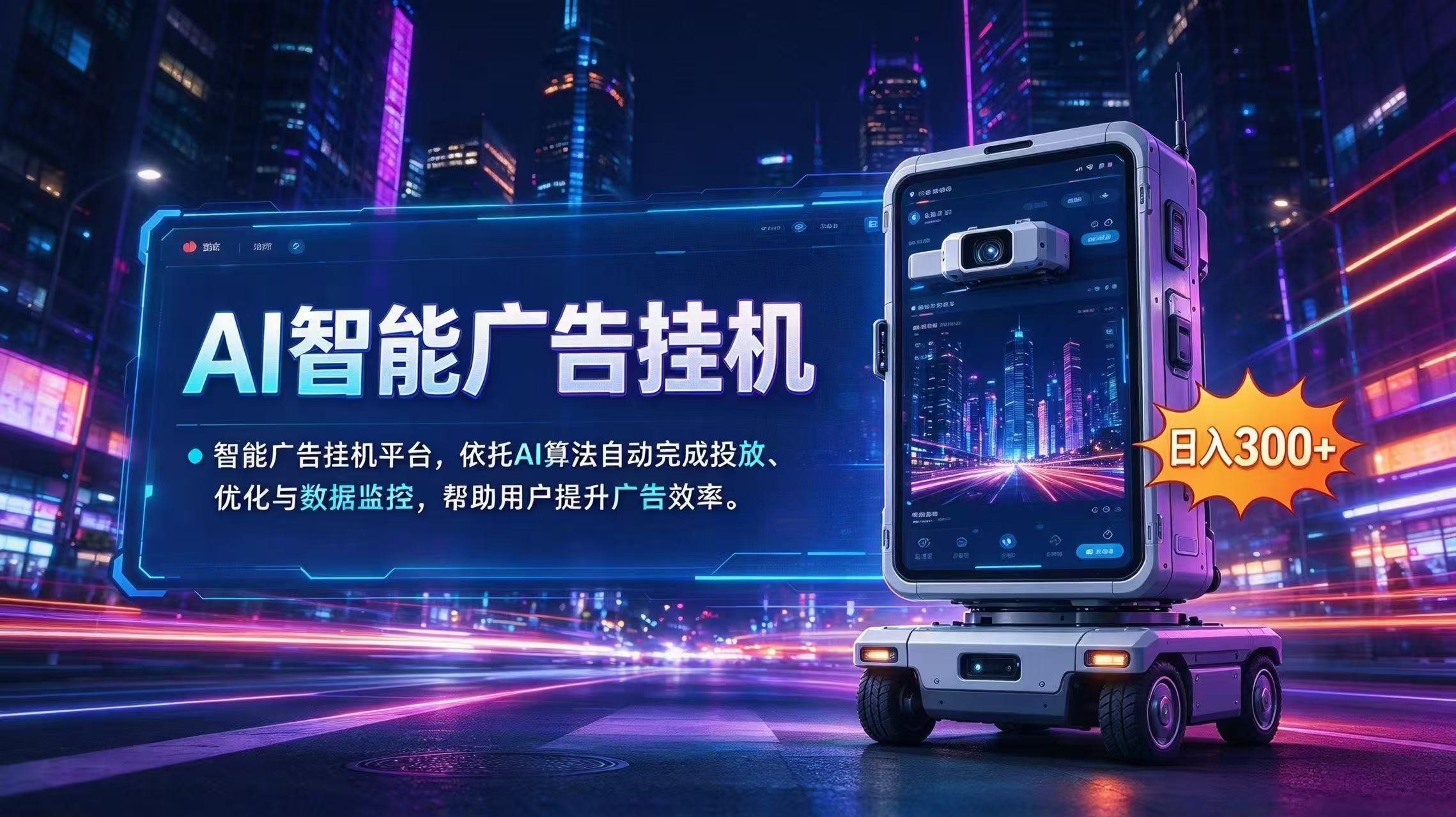 AI 智能广告挂机|AI 自动运行,轻松托管广告任务-旺仔资源库