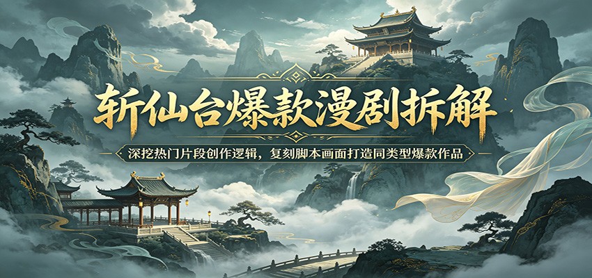 斩仙台爆款漫剧拆解：深挖热门片段创作逻辑，复刻脚本画面打造同类型爆款作品-旺仔资源库