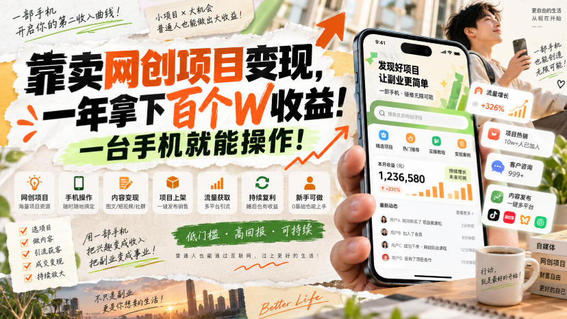 网创小程序虚拟资料变现,一年拿下百万收益,一部手机就可以做,0成本变现副业!-旺仔资源库