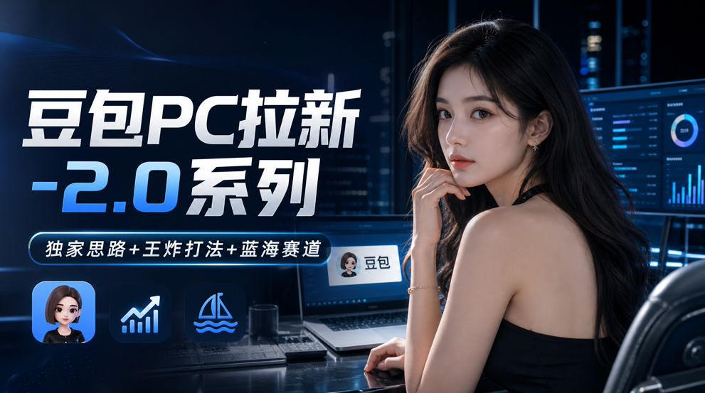豆包PC拉新2.0系列-独家思路+王炸打法+蓝海赛道-旺仔资源库