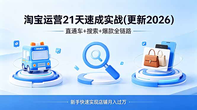 淘宝运营21天速成实战(更新4月-旺仔资源库