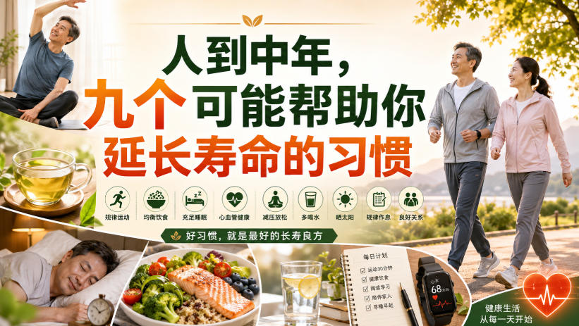 付费文章:人到中年,九个可能帮助你延长寿命的习惯-旺仔资源库