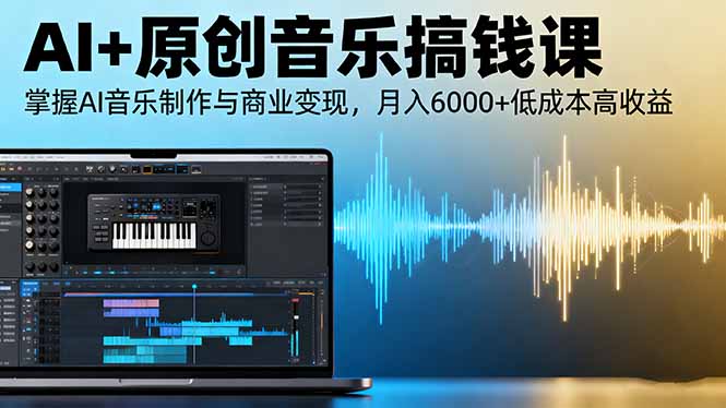 AI+原创音乐搞钱课：掌握AI音乐制作与商业变现，月入6000+低成本高收益-旺仔资源库