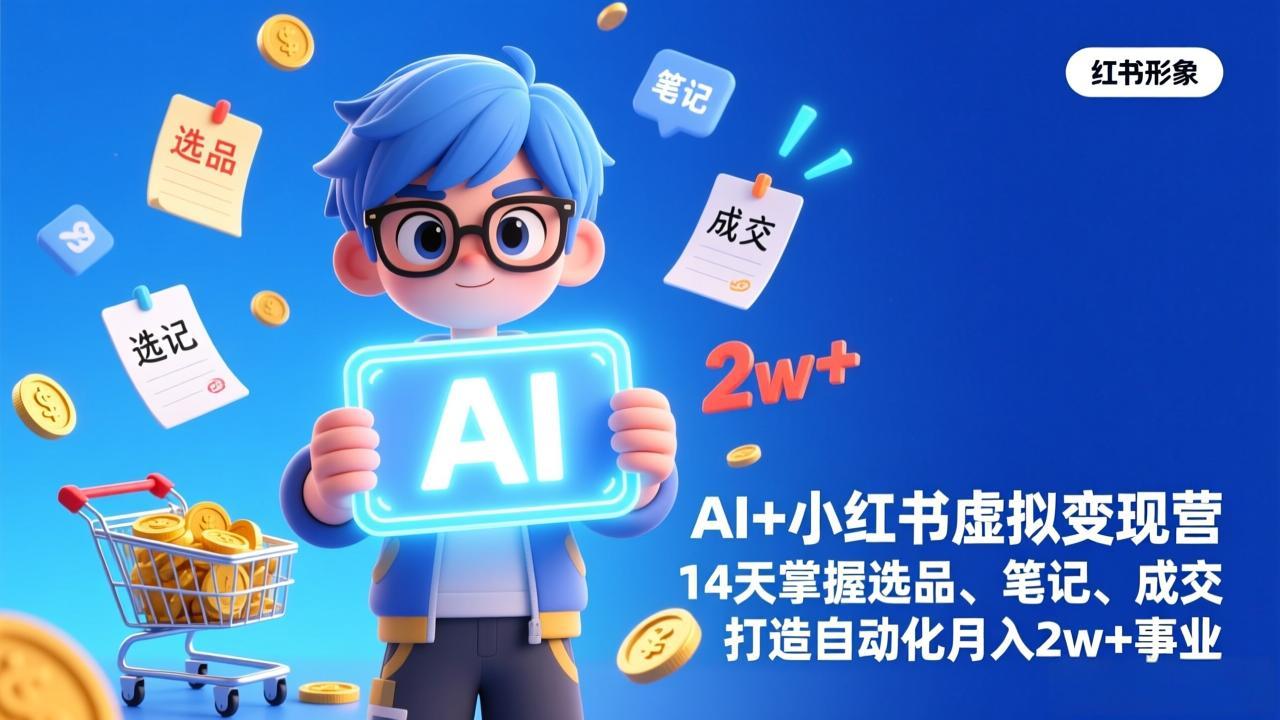 AI+小红书虚拟变现营(完结-旺仔资源库