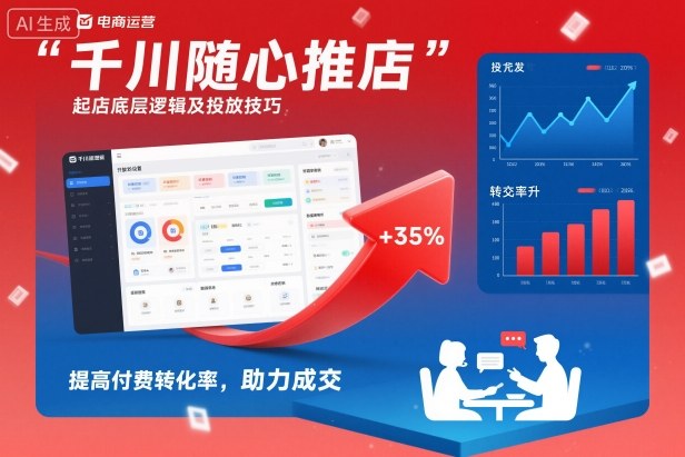 千川随心推起店底层逻辑及投放技巧，提高付费转化率，助力成交-旺仔资源库