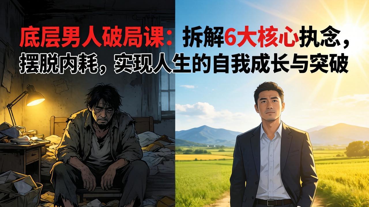 付费文章：底层男人破局课：拆解 6 大核心执念，摆脱内耗，实现人生的自我成长与突破-旺仔资源库