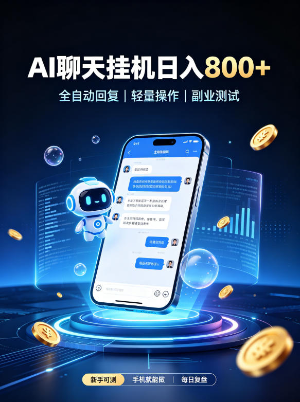 AI聊天挂G项目,日入800➕,全自动操作,适用个人副业,支持工作室矩阵操作【揭秘】-旺仔资源库